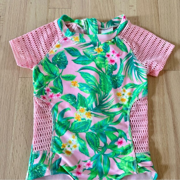 Cat & Jack Tropical Print Swimsuit, Size Small (6/6X) - Picture 3 of 7